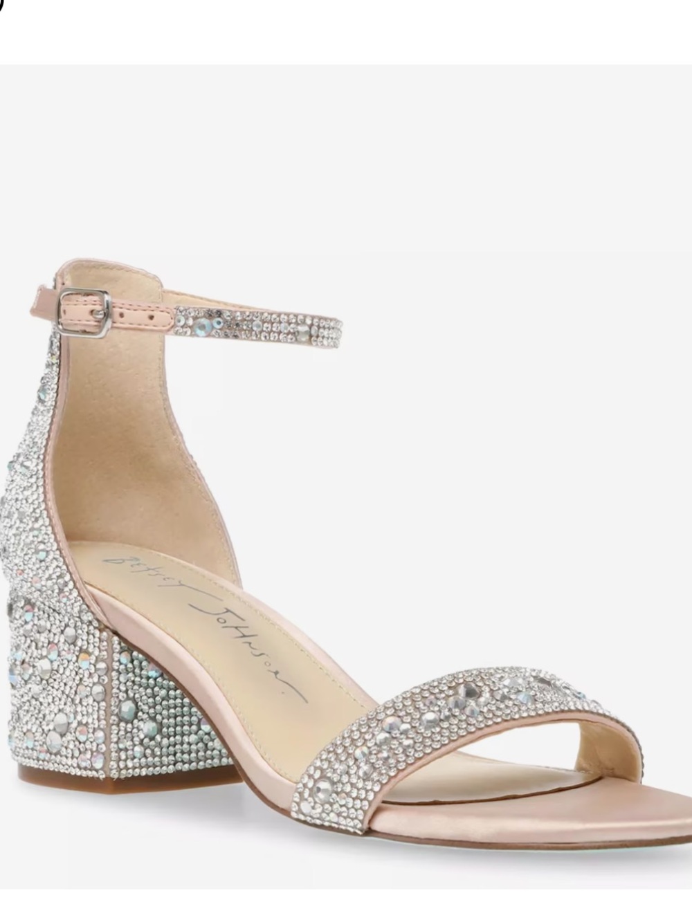 Betsey Johnson Mari Sandal Rhinestone Sparkle Block Heel WOW! | Size 4